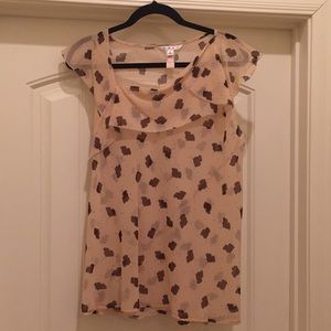 Sheer, pink w/poppy blossoms - (A-08)